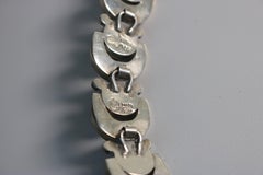 Modernist Mexico 1950s Antonio Pineda 4 Pc. Sterling Onyx Parure-Hallmarked