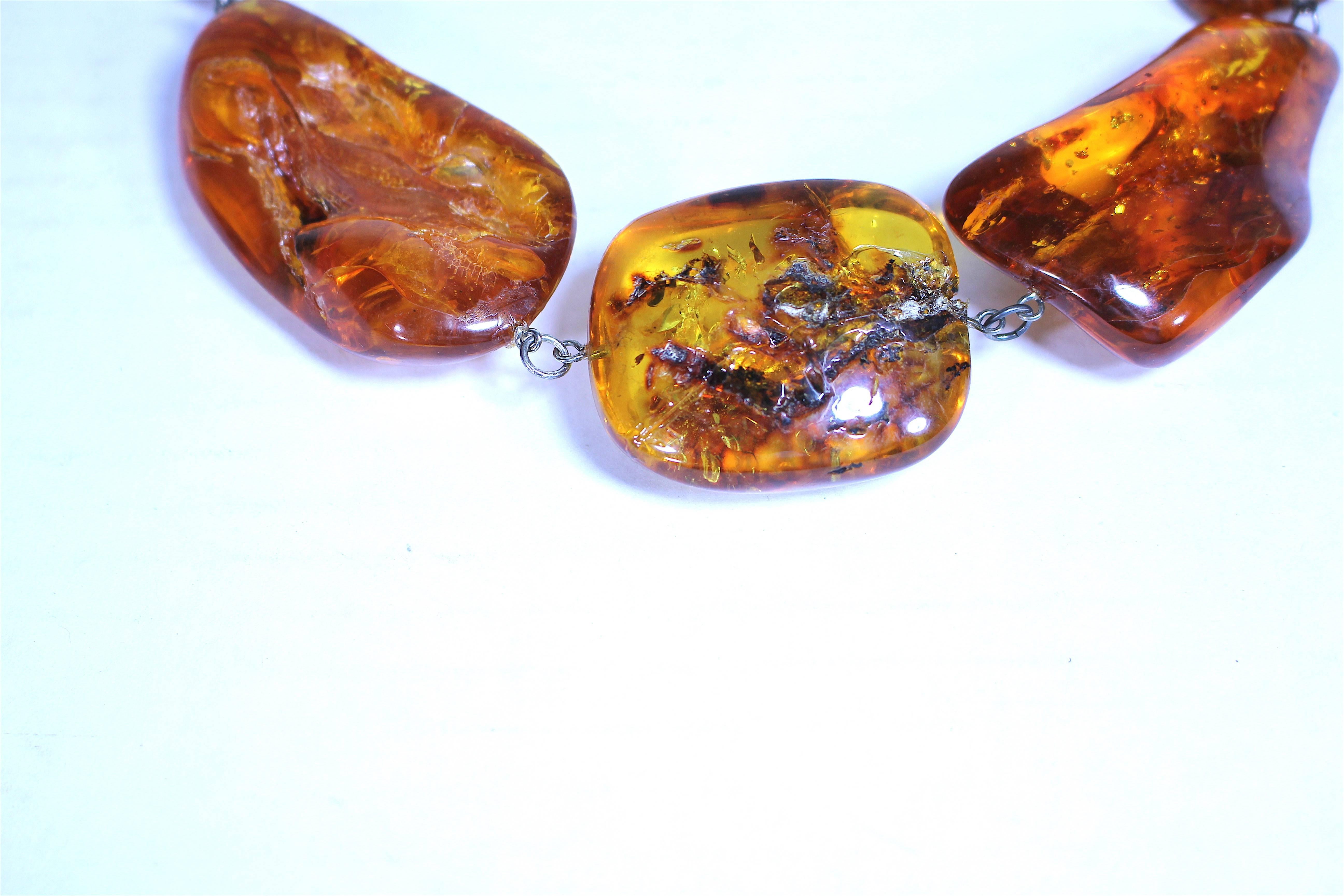 Baroque Special Massive Graduated Glowing Ancient Baltic Amber Necklace-Famed Provenance For Sale