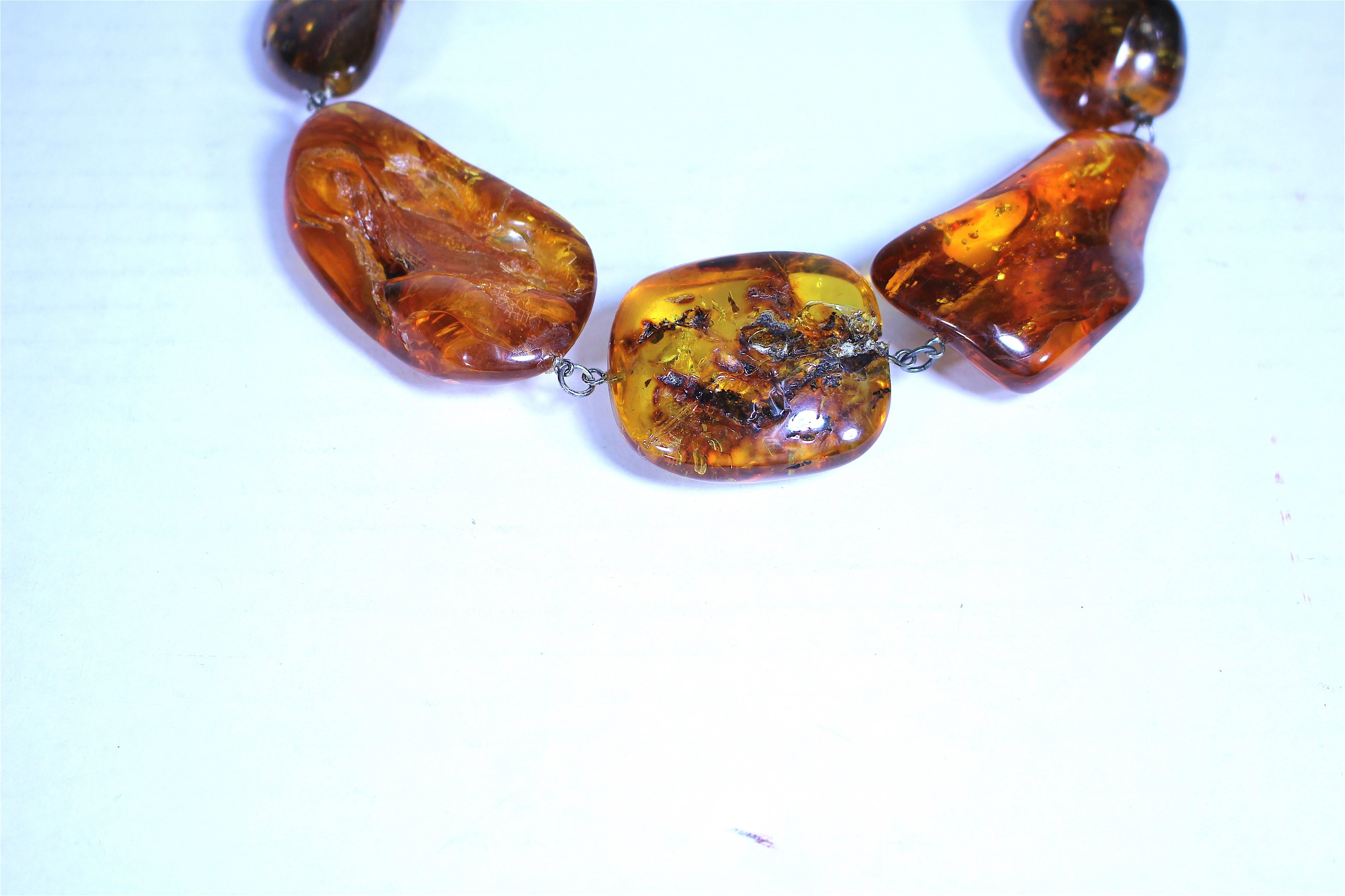 Special Massive Graduated Glowing Ancient Baltic Amber Necklace-Famed Provenance In Good Condition For Sale In West Palm Beach, FL