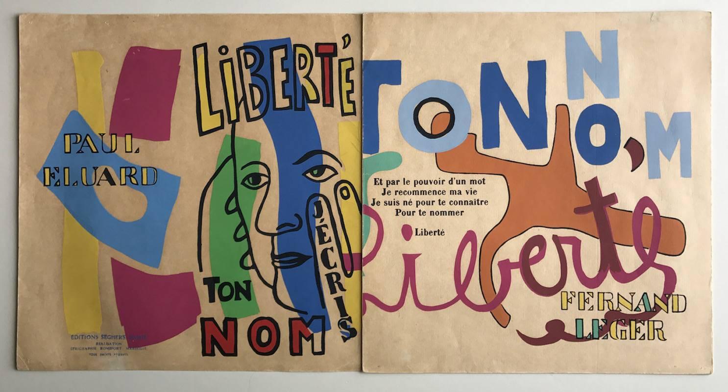 Fernand Léger Figurative Print -  Liberté j’écris ton nom.