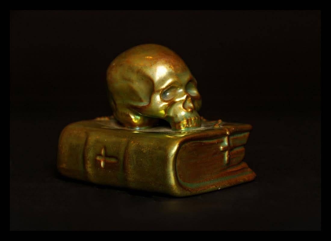 Memento Mori Skull on Bible - Art by Unknown