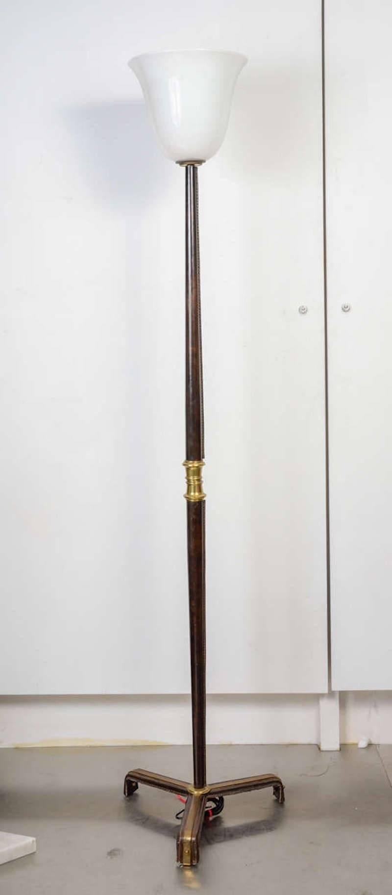 Mid-20th Century Floor Lamp by Jacques Adnet, 1950s