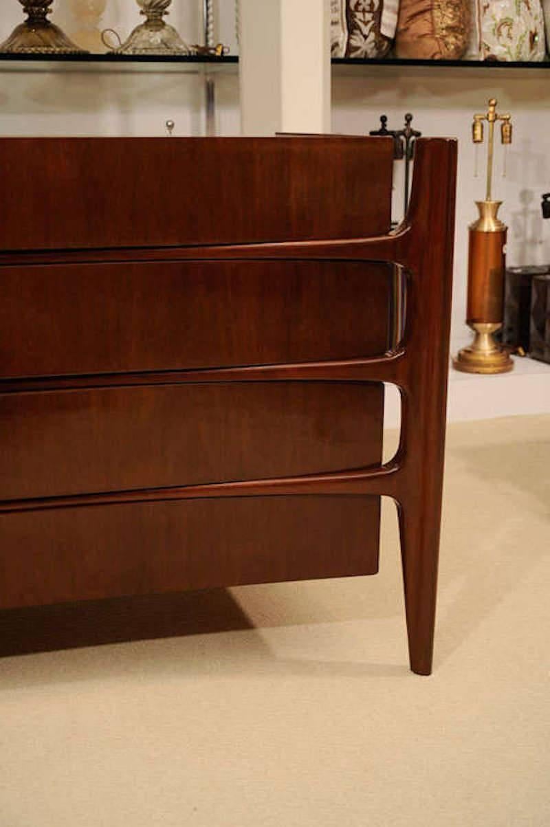 Rare Joseph Hinn Mahogany Double Dresser For Sale 2