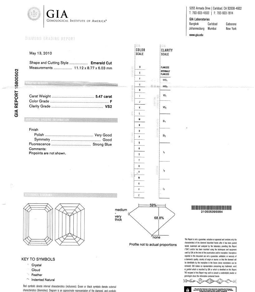 GIA Certified 5.47 carats Emerald Cut Diamond and Trapezoids Platinum Ring 2