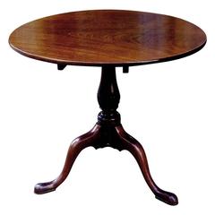 George III Mahogany Tilt-Top Table with Single Plank Top
