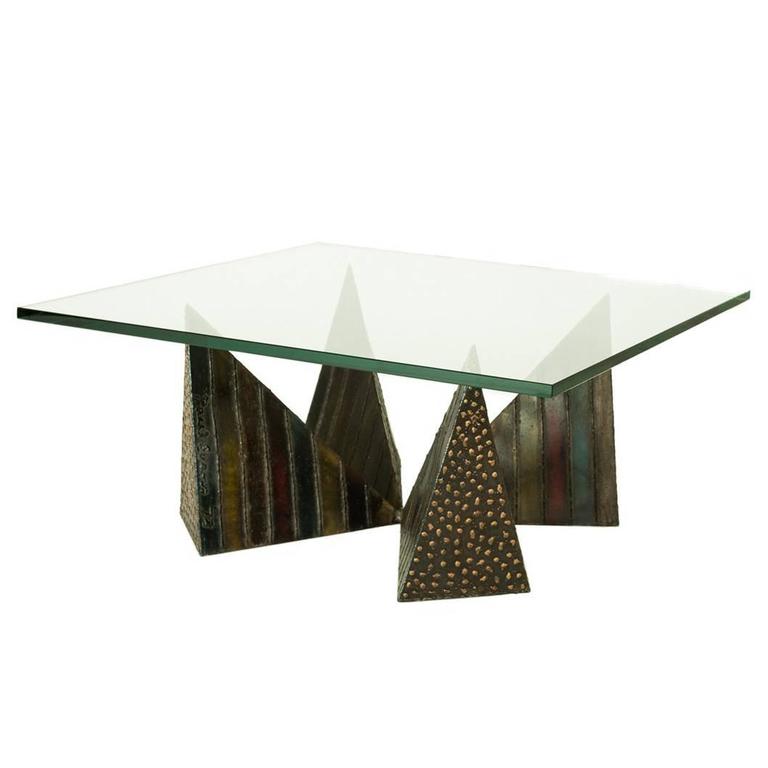Paul Evans PE1442 Pyramid Cocktail Table For Sale at 1stDibs