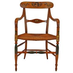 19th Century Painted Italian Open Armchair 8
