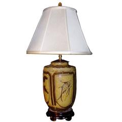 19th Century Chinese Jar Converted into Lamp 4
