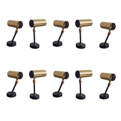 Luxury Mid-Century Brass and Steel Petite Sconces, France, 1960s