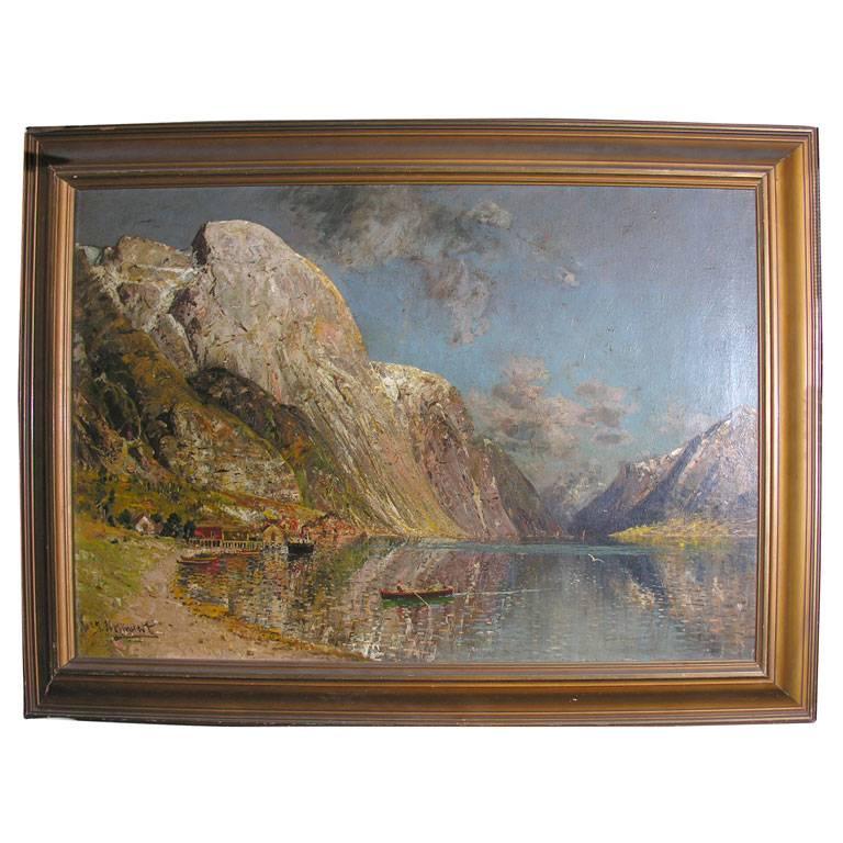 19th Century Oil Painting by Listed Artist J. Holmstedt
