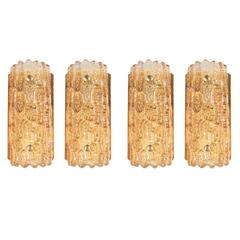 Mid-Century Modern Set of 4 Sconces by Carl Fagerlund for Orrefors