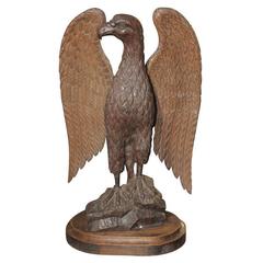 Antique Early 19th Century Carved Wooden Eagle