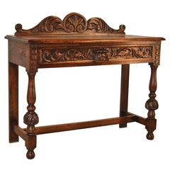19th Century English Carved Console Table