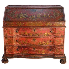 Early 18th Century Venetian Baroque Chinoiserie Painted Desk or Commode