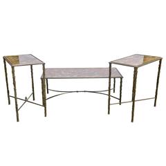 Set of Three Gilt Bronze Tables