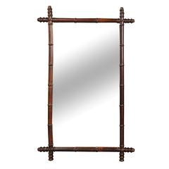 Vintage Faux Bamboo Mirror