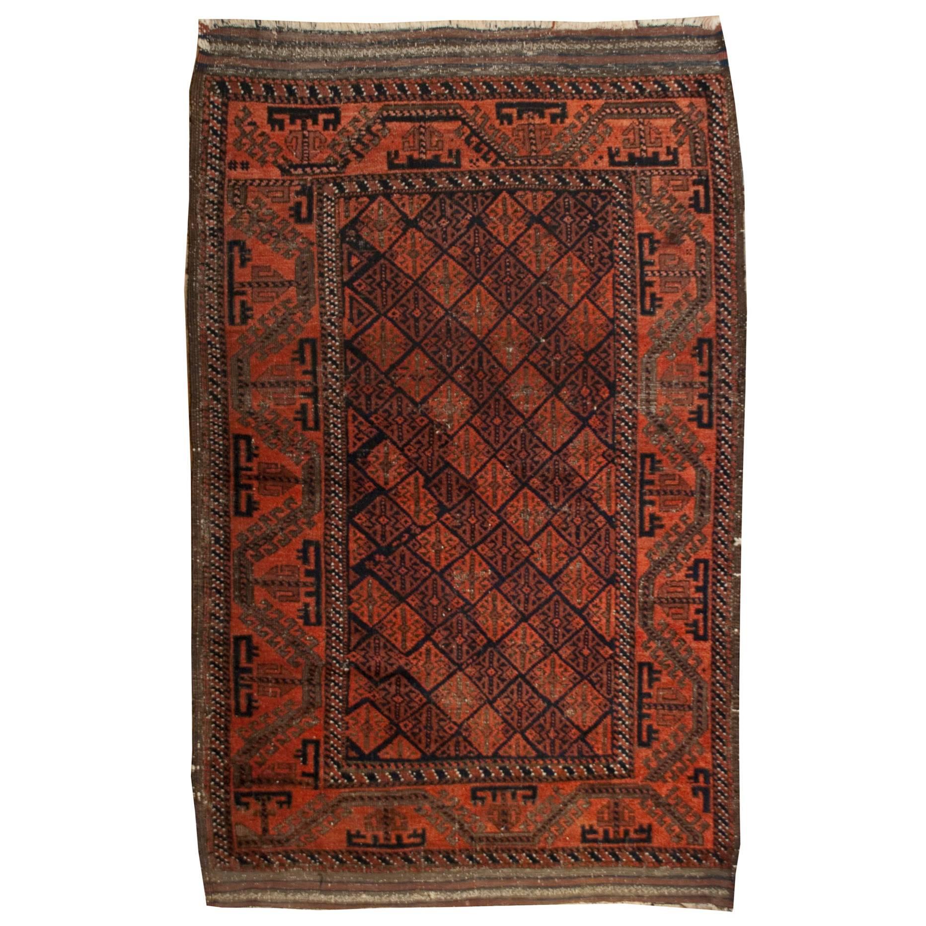Early 20th Century Baluch Rug For Sale