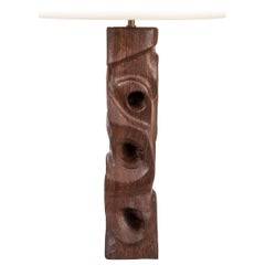Italian Wood Carved Table Lamp