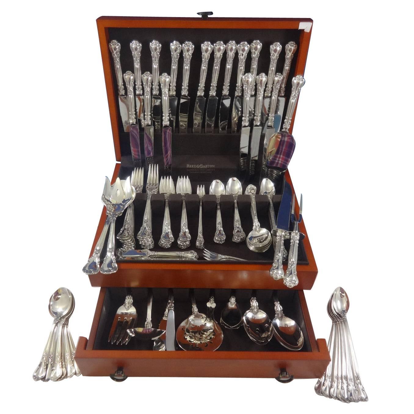 Chantilly by Gorham Sterling Silver Dinner Flatware Set for 18, 165 Pieces