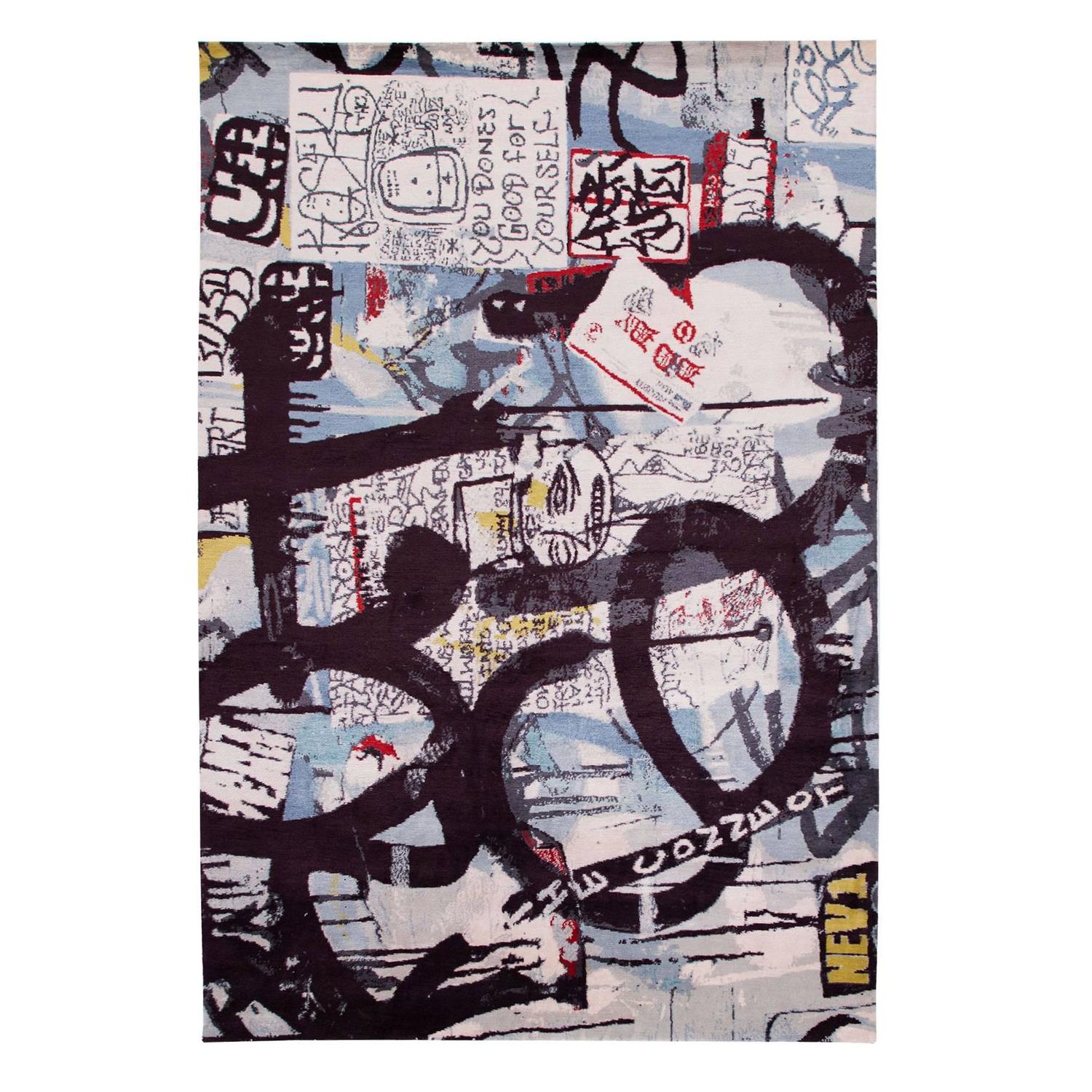 Silk One Of A Kind Mash Up New York City Graffiti Rug For At Silk One Of A Kind Mash Up New York City Graffiti Rug For At 1stdibs