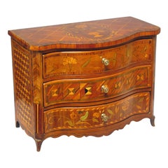Rococo South German Miniature Marquetry and Parquetry Commode, Mid-18th Century