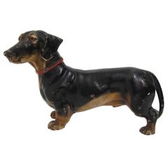 Vintage Early 20th Century Dachshund Doorstop