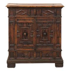 Antique Spanish 18th Century Lift Top Wooden Cabinet