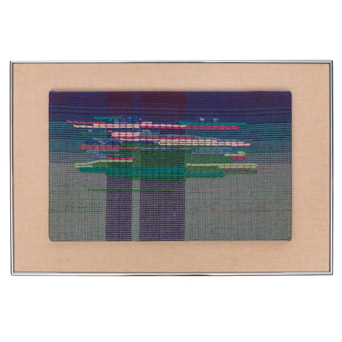 1970s Weaving by Nancy Lyon Called “Monet’s Pond” For Sale
