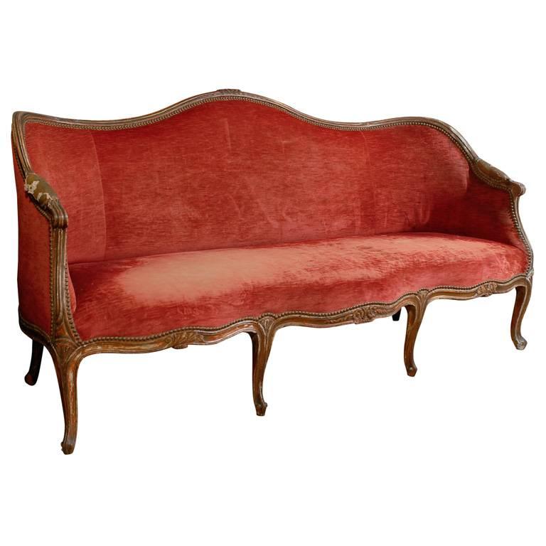 Late 19th Century Italian Settee, Carved