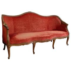 Late 19th Century Italian Settee, Carved 5