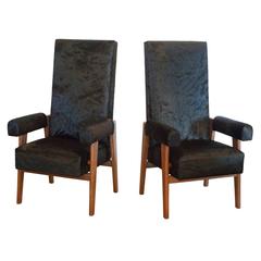 Pair of Pierre Jeanneret & Le Corbusier 'Judges' Chairs, France/India, 1955