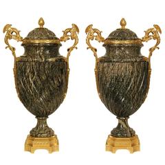 French 19th Century Louis XVI Style Marble and Ormolu Urns by Sormani 12