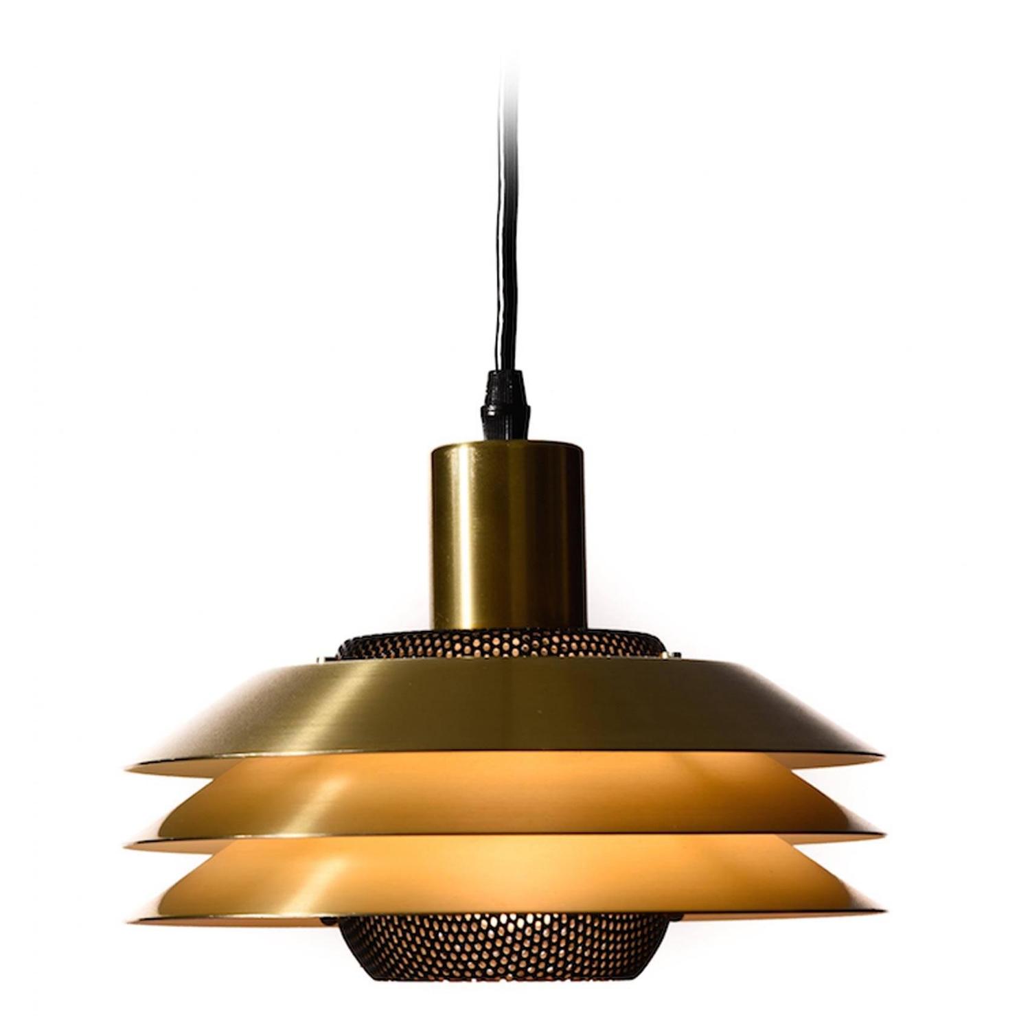 Danish Modern Three-Tiered Pendant Light at 1stdibs