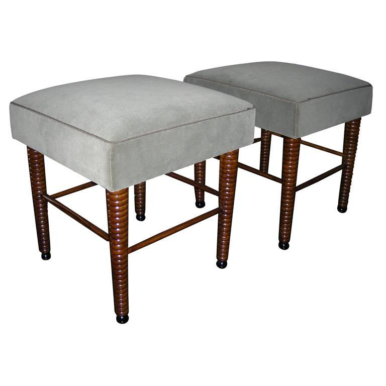 Two 1930s Stools by Jansen For Sale