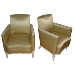 Two 1940s Armchairs by René Prou