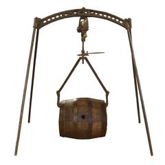 Early 20th Century French Wine Barrel Scale