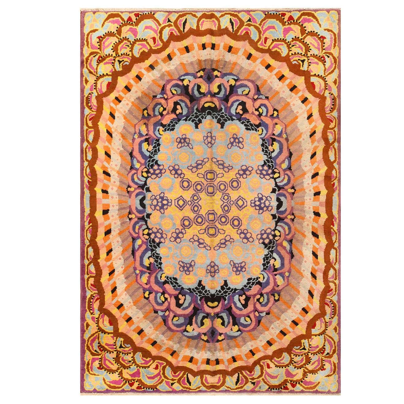 Vintage French Art Deco Rug at 1stDibs