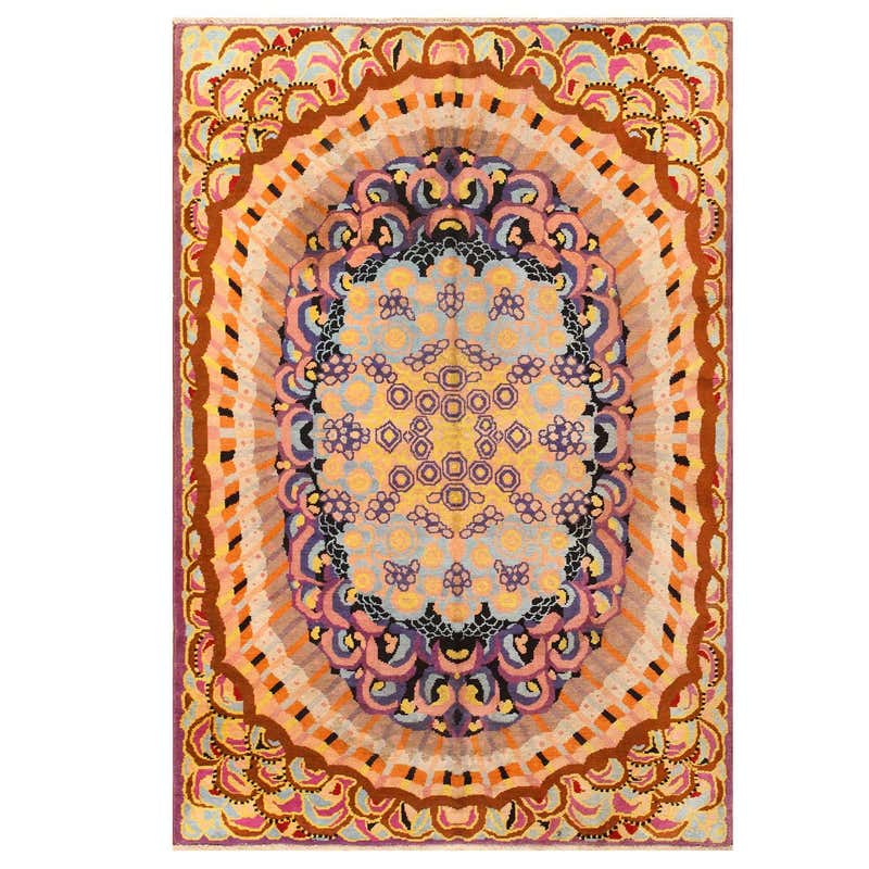 Vintage French Art Deco Rug at 1stDibs
