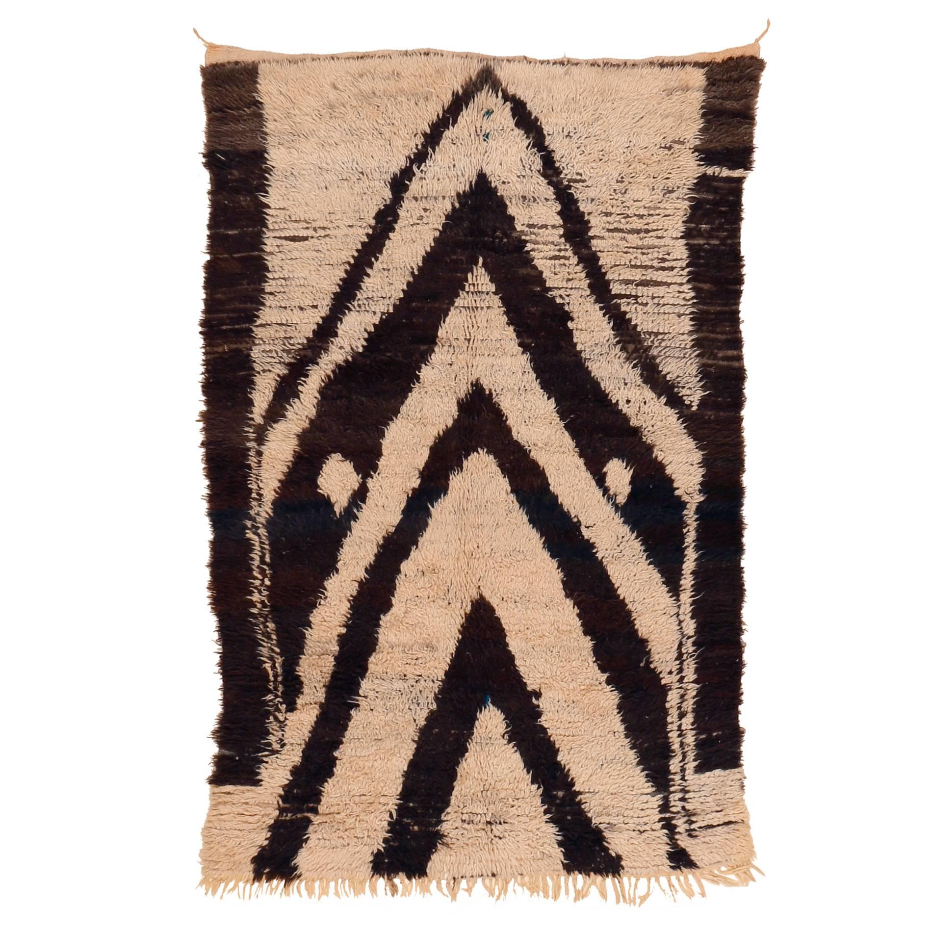 Dramatic Azilal Berber Rug with Stacked Niches