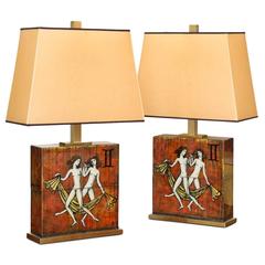 Unique Pair of Table Lamps by Paul Laszlo and Karin Van Leyden