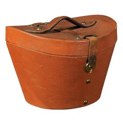 English Bucket Shape Hat Box