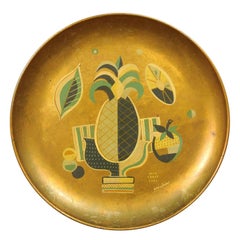 Georges Briard Hand Painted Tole Tray or Wall Plaque