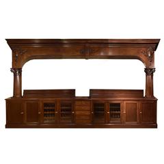 Antique Massive Arch Topped Back Bar