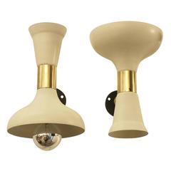 White Stilnovo Attributed Adjustable Arms Sconces, Italy, 1950s to 1960s 7