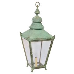 English Victorian 19th Century Verdigris Lantern, circa 1860