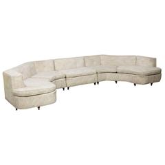 Harvey Probber Curved Sectional Sofa upholstery needed