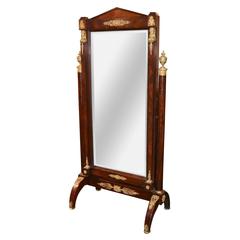 19th Century French Empire Cheval Mirror