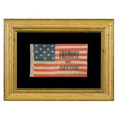 Campaign Parade Flag with 13 Stars Made for the Fremont & Dayton Campaign