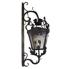 Antique Wrought Iron Lantern from Argentina