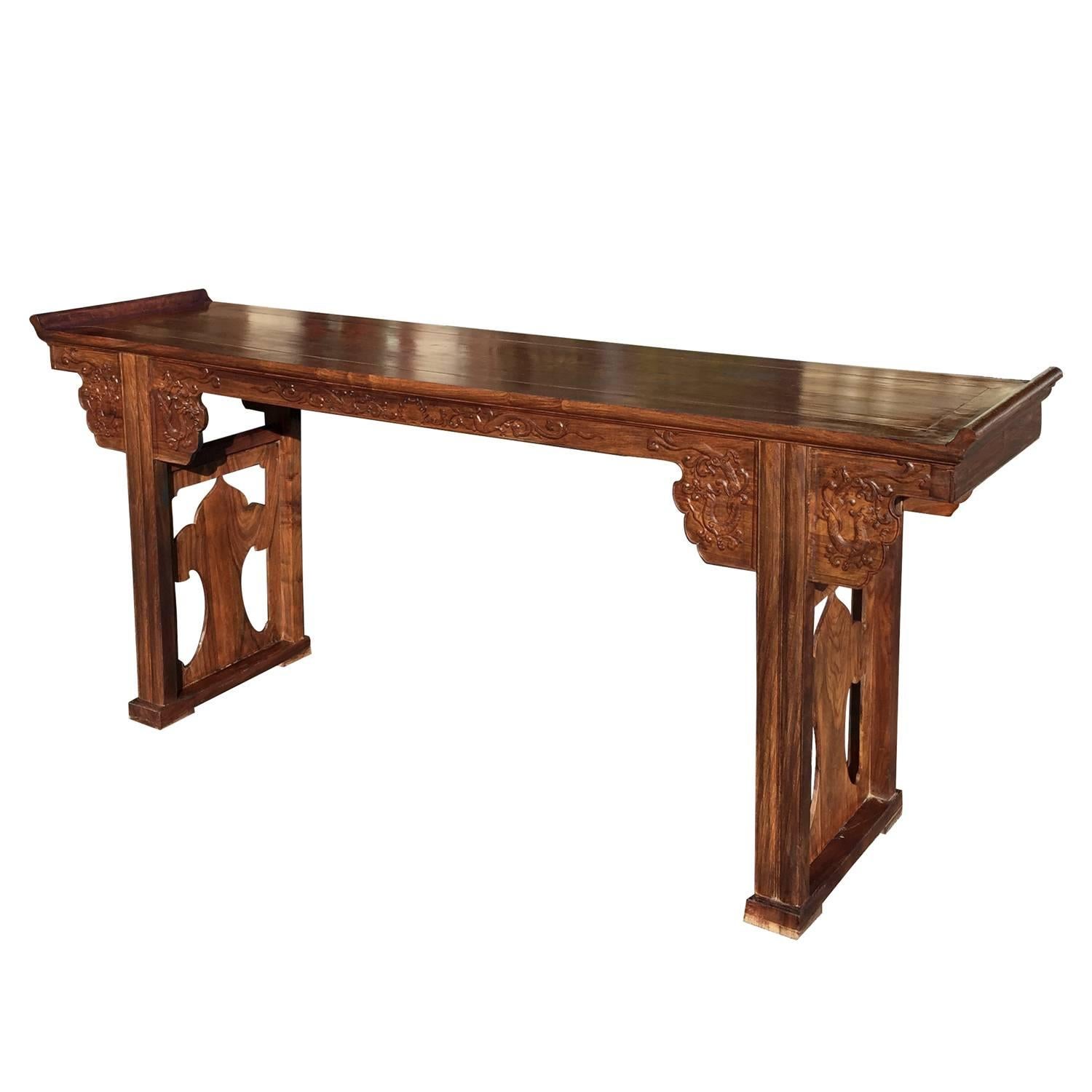 Fine Chinese Huanghuali wood altar table